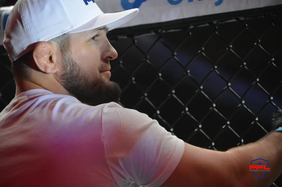 Fighter at the cage before a bout, Professional Fighters League